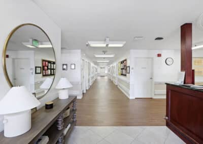 Hallway and reception desk